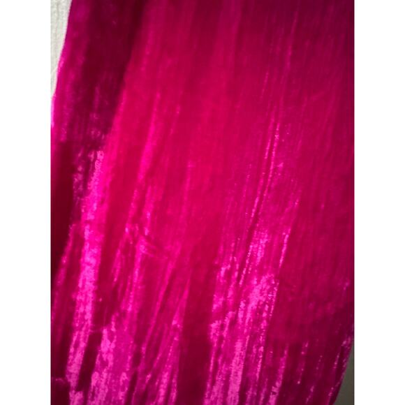 Cider Crushed Velvet Look Hot Pink Trousers Size 0XL - Picture 5 of 6